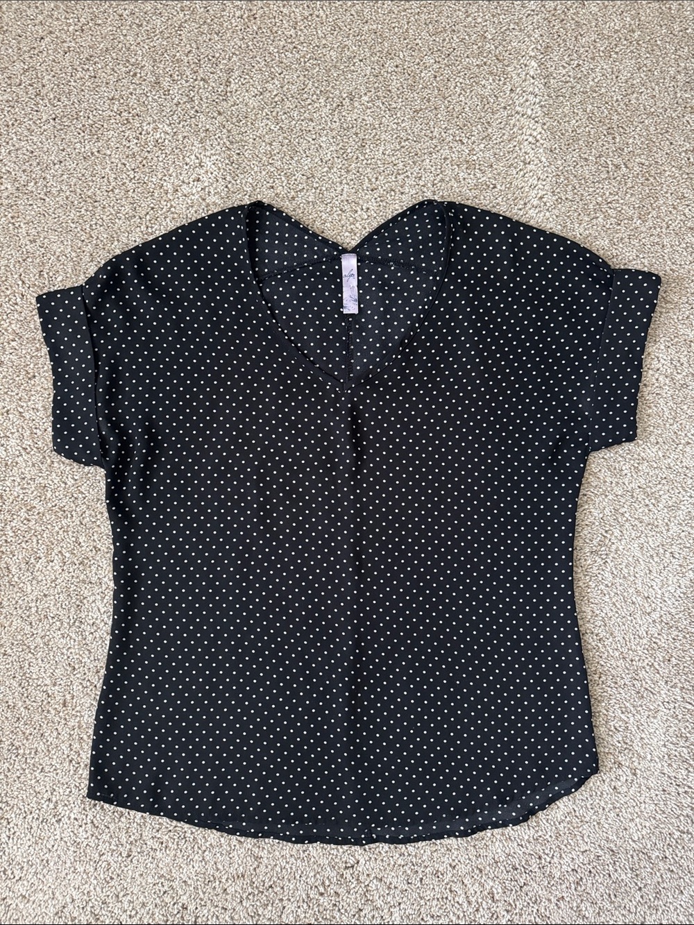 Alya Short Sleeve Polka Dot Blouse